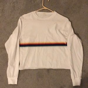 Brandy Melville Rainbow Striped Tee